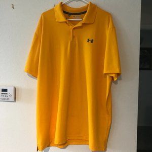 Yellow/Gold Mens Under Armour Golf Shirt 2XL
